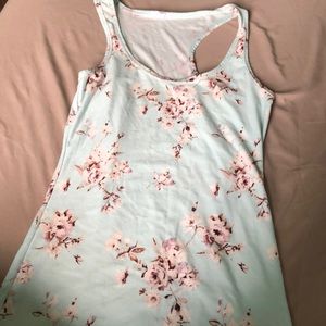 Blue floral tank